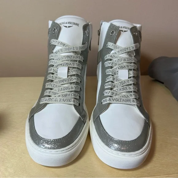 Zadig & Voltaire ZV1747 High Flash High-Top Sneakers size 9 women’s - Picture 6 of 14